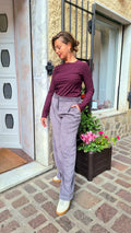 Pantalone palazzo con piega