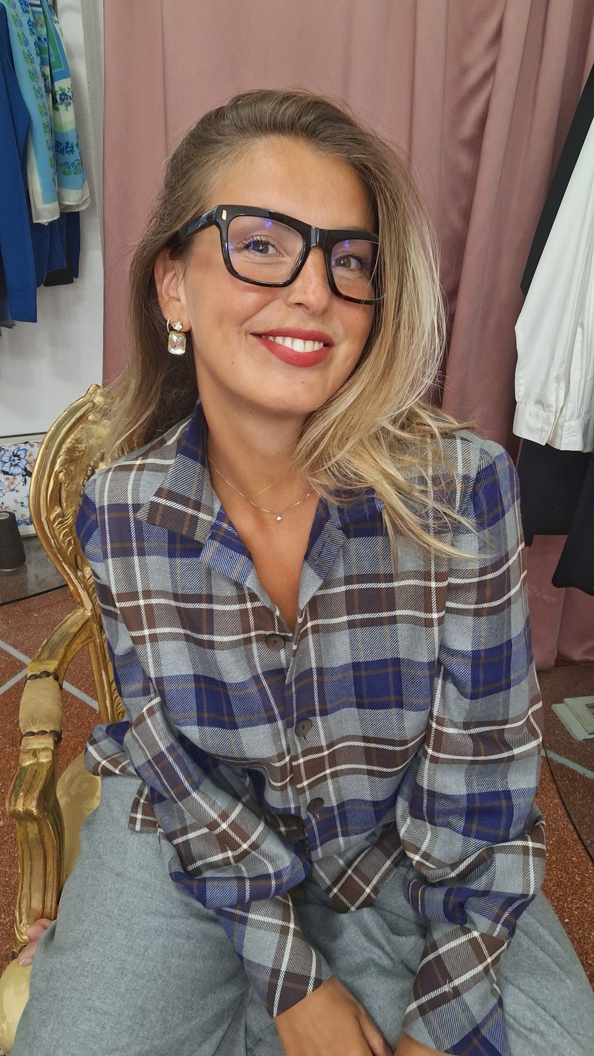 Camicia a quadri in caldo cotone