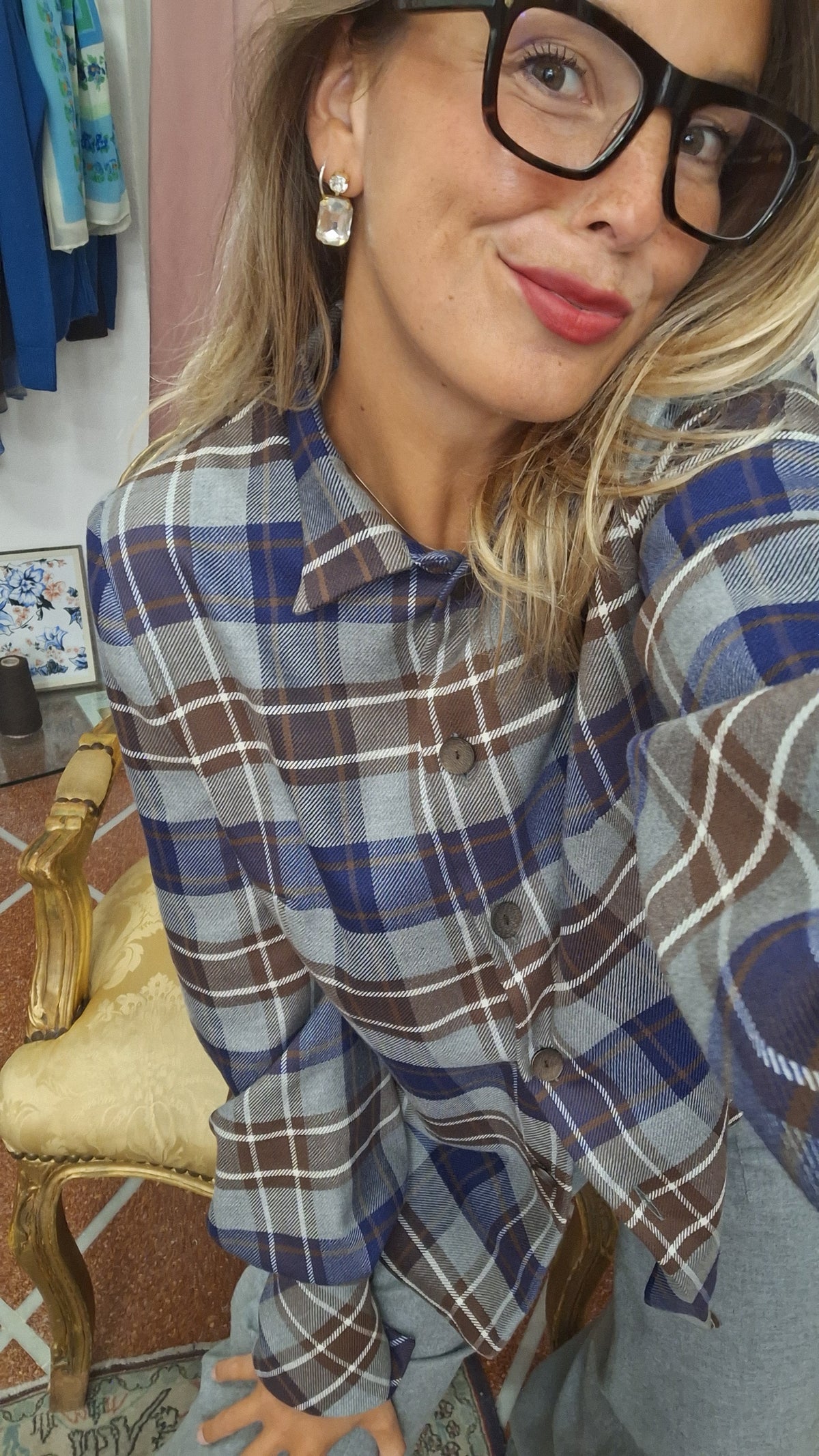 Camicia a quadri in caldo cotone