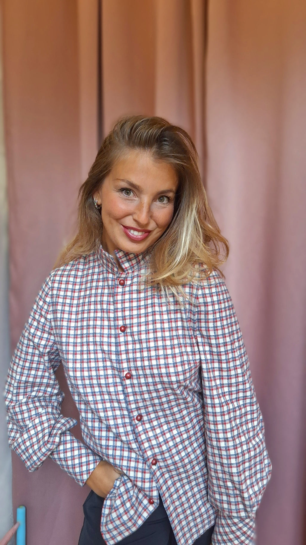 Camicia a quadretti caldo cotone