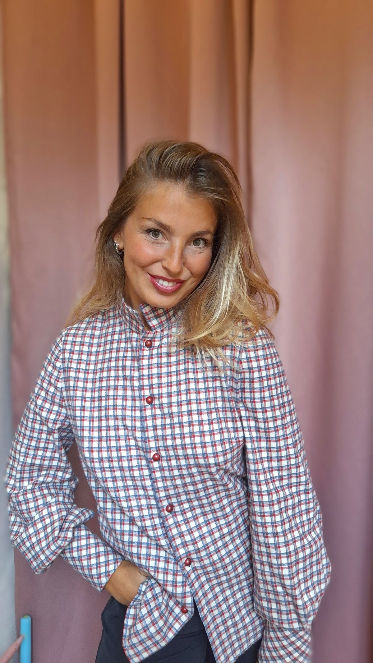Camicia a quadretti caldo cotone
