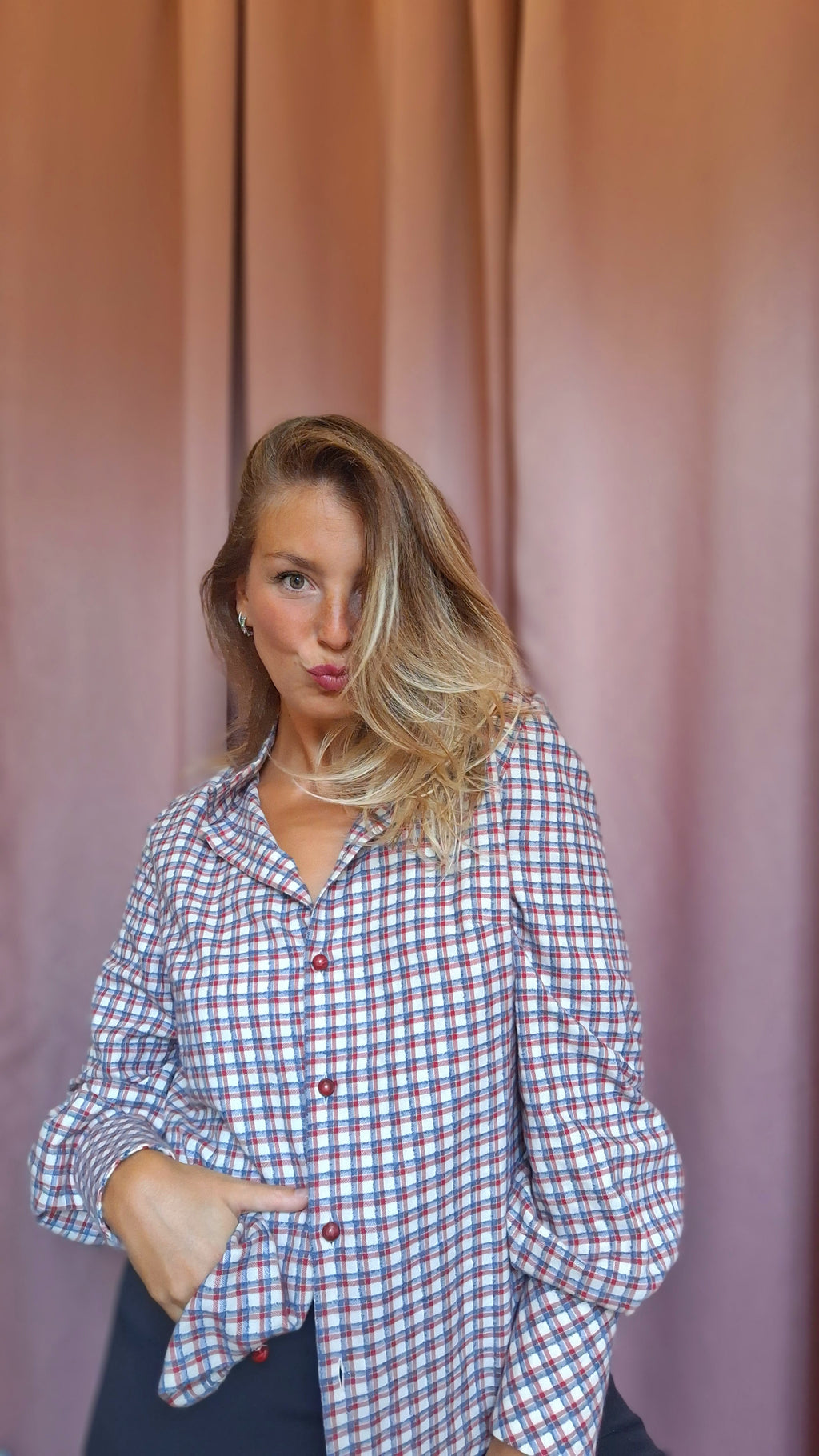 Camicia a quadretti caldo cotone
