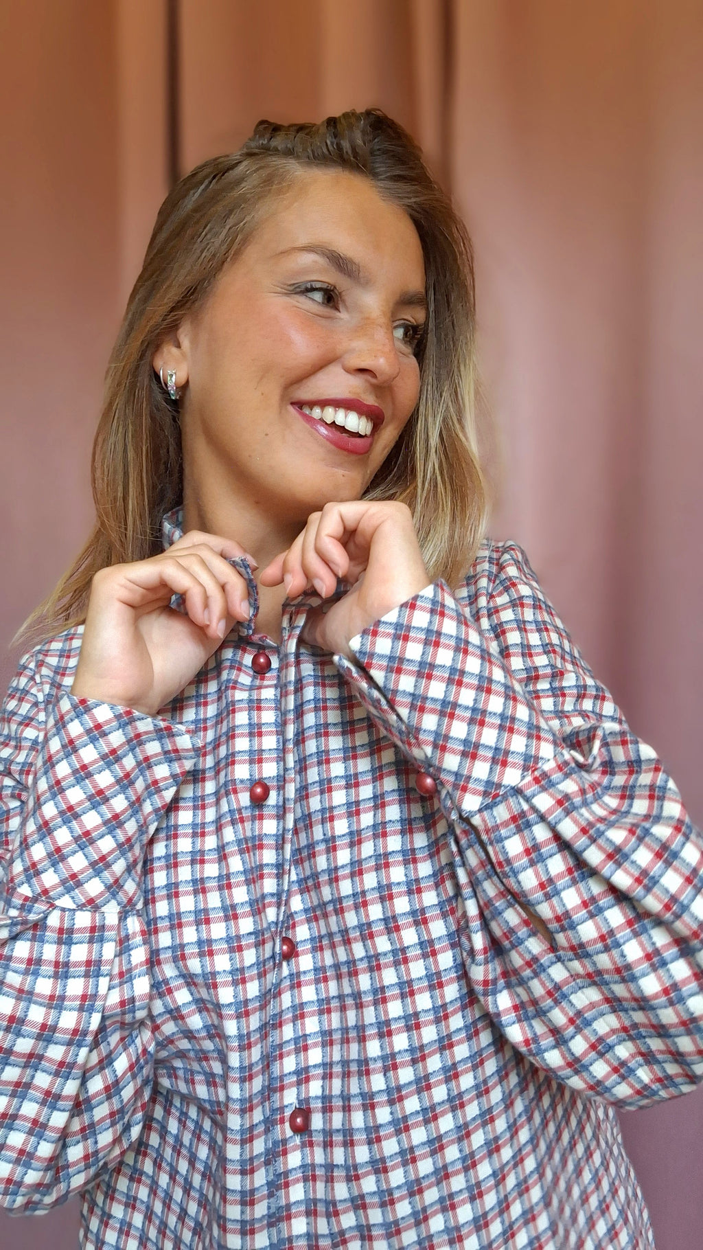 Camicia a quadretti caldo cotone