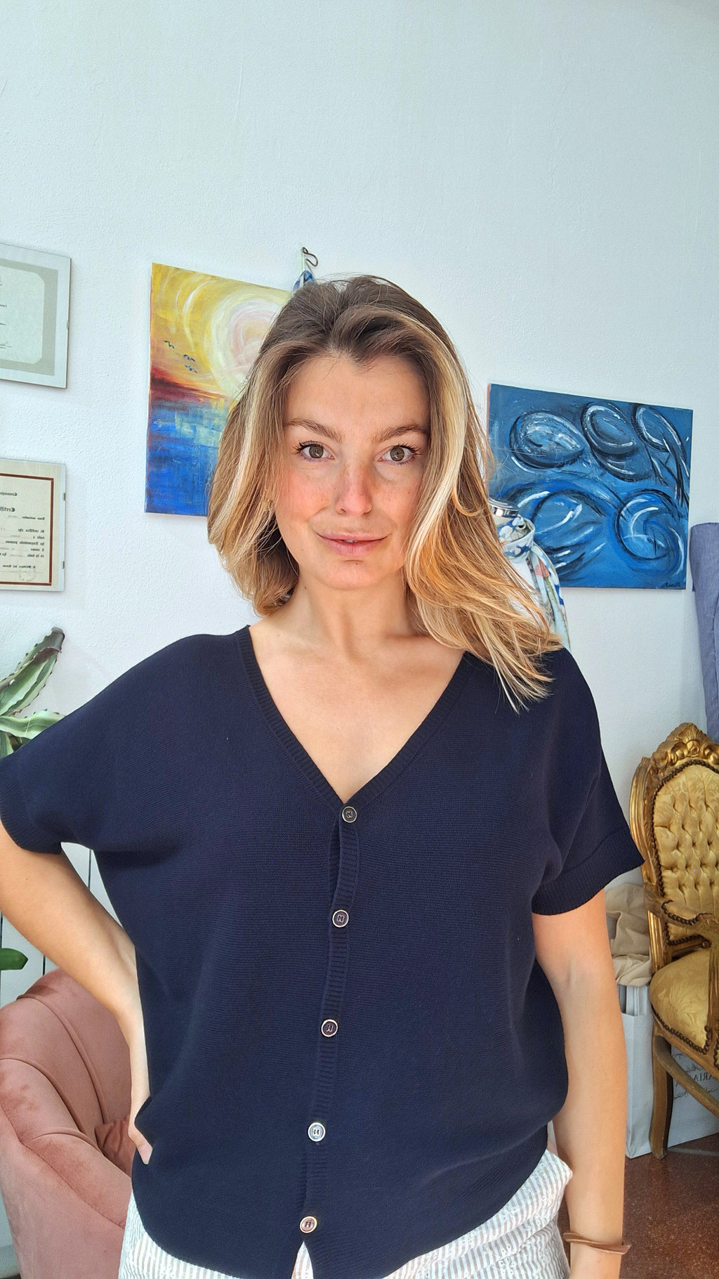 Cardigan/maglia con bottoncini