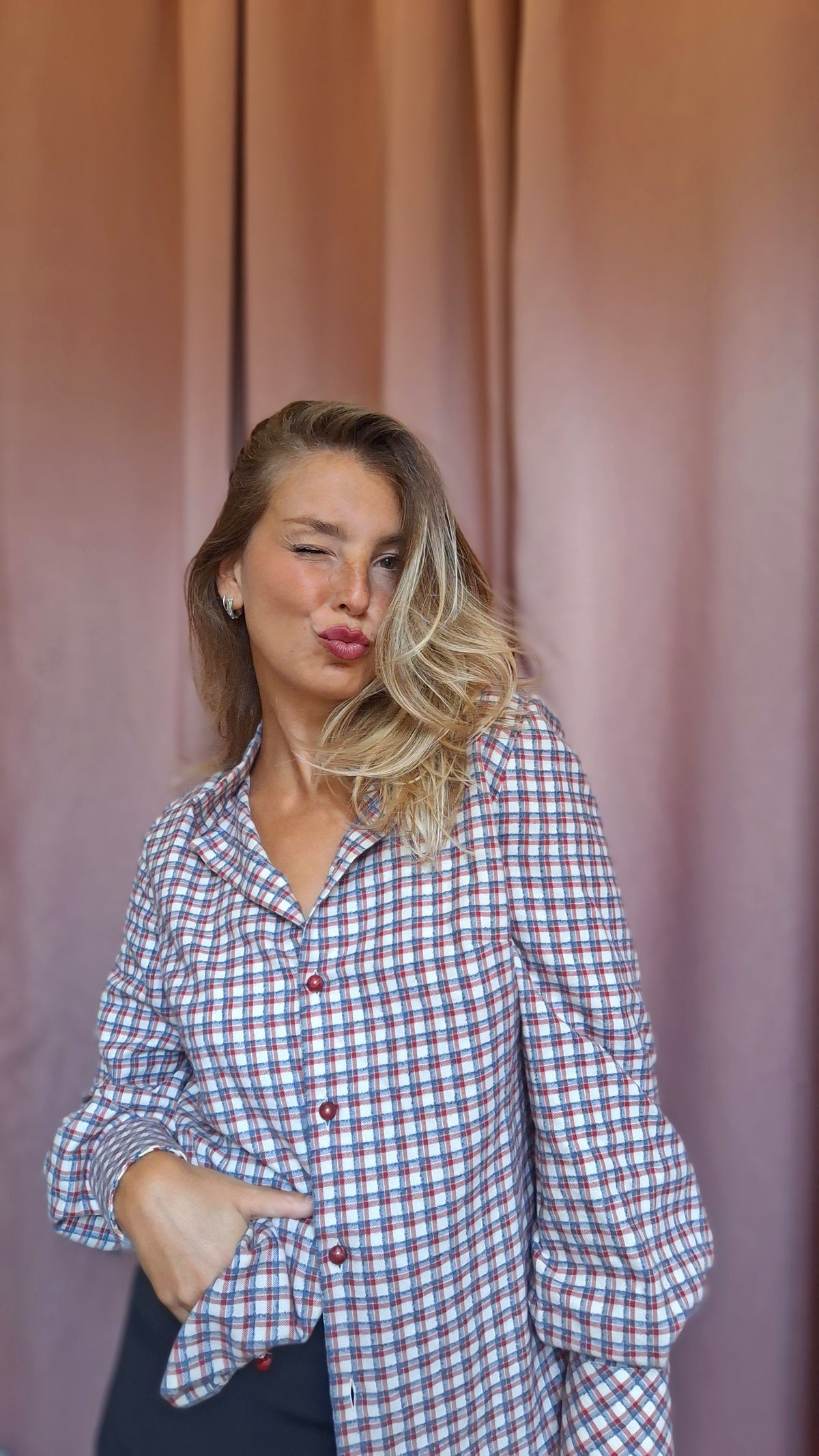 Camicia a quadretti caldo cotone