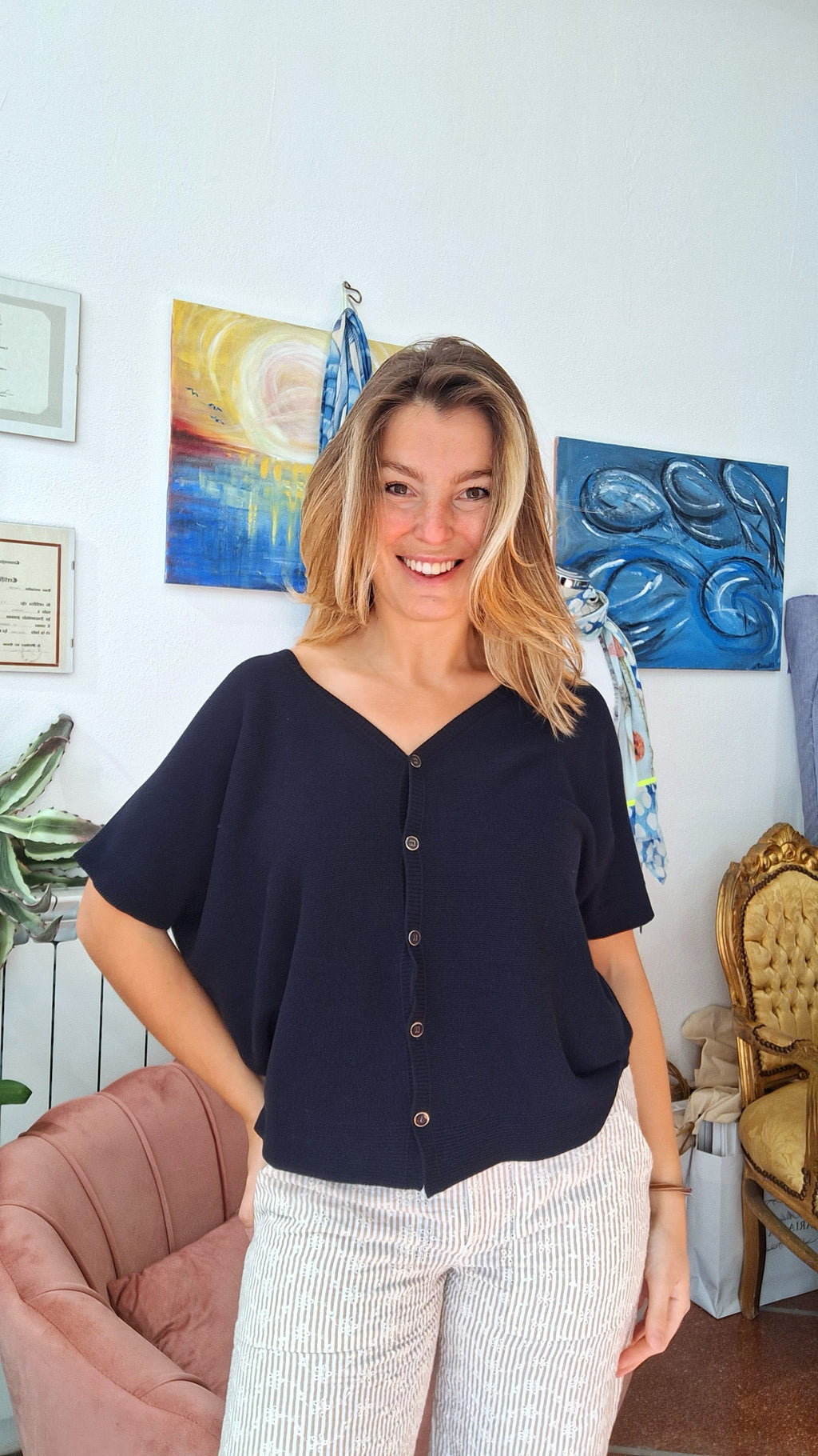 Cardigan/maglia con bottoncini