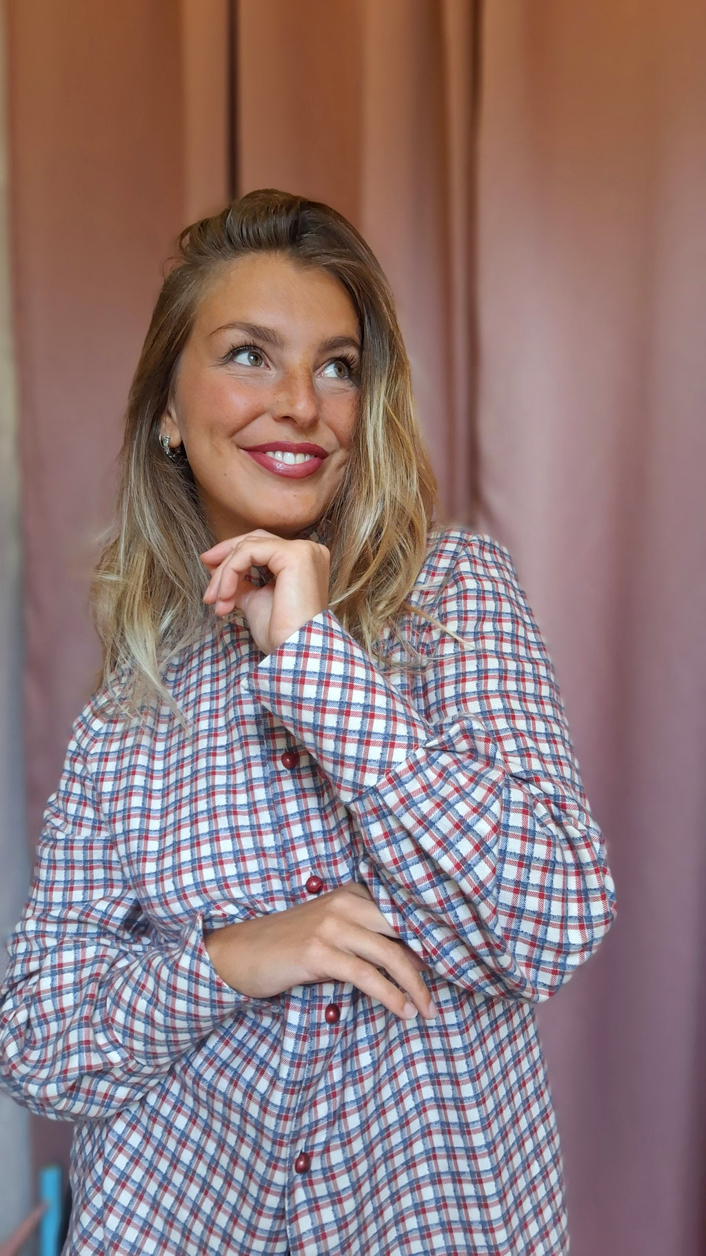 Camicia a quadretti caldo cotone