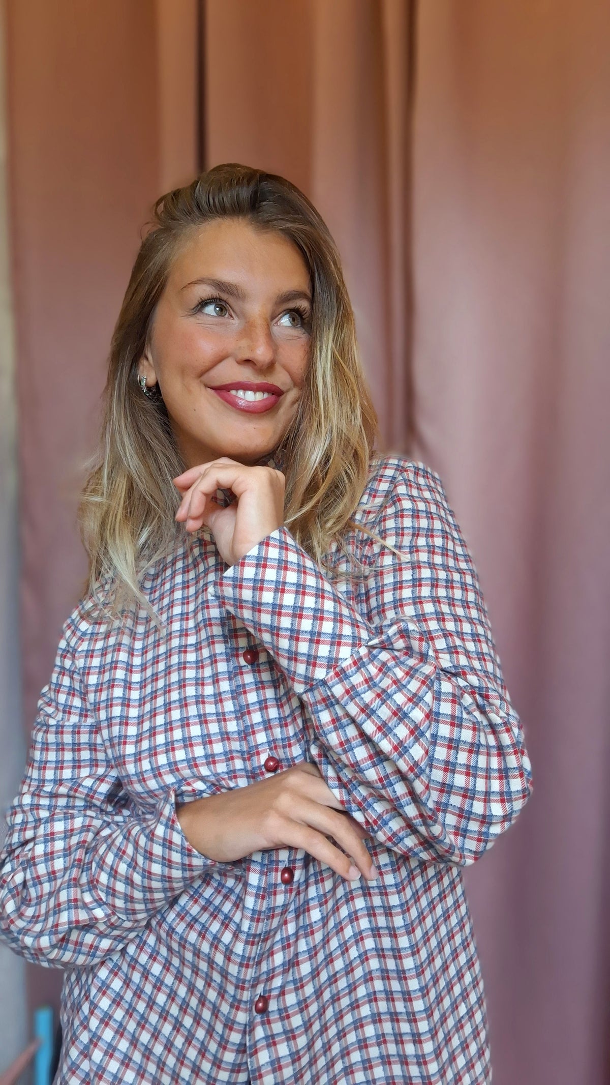 Camicia a quadretti caldo cotone