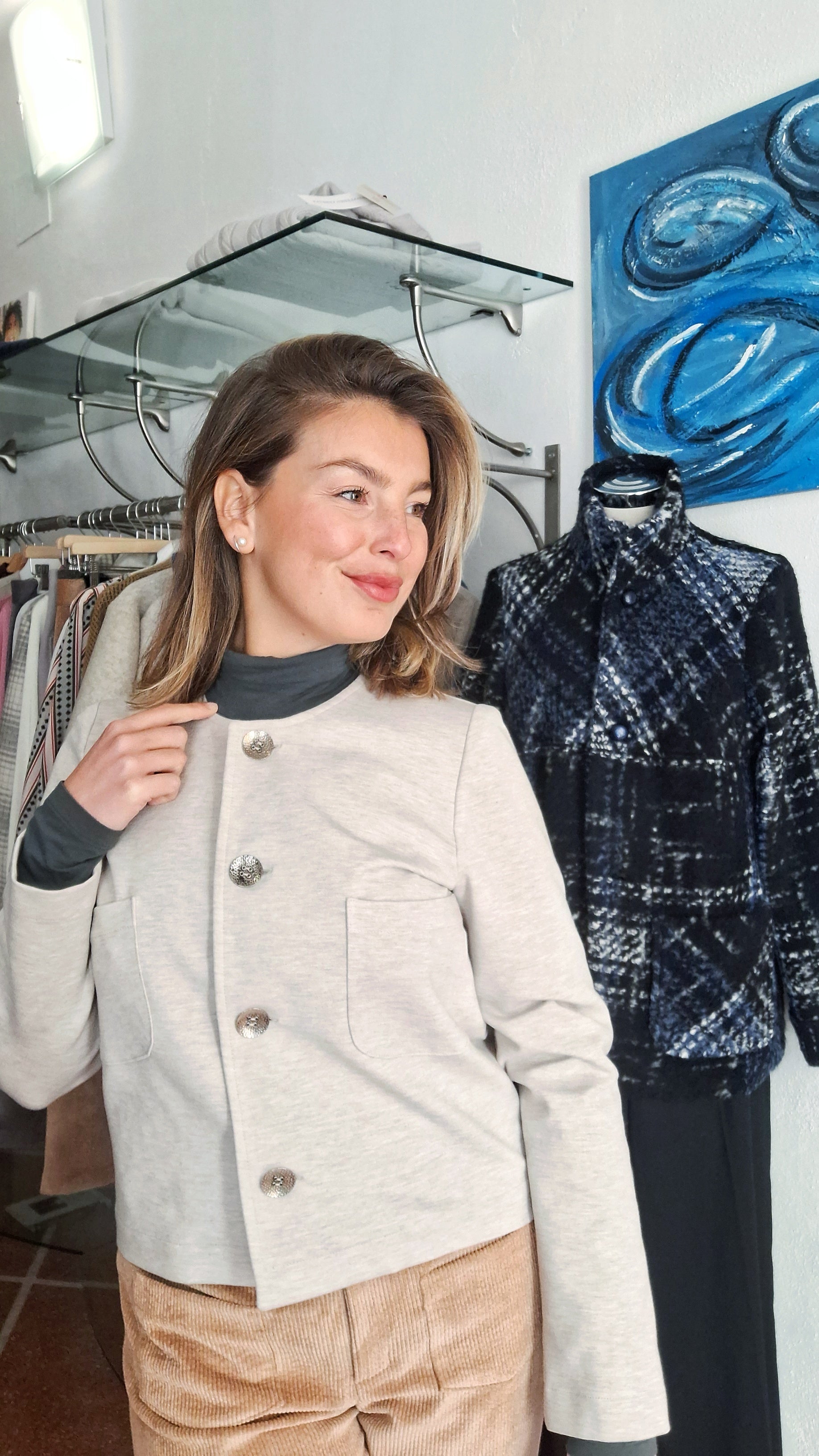 Giacchina chanel in jersey Punto Milano