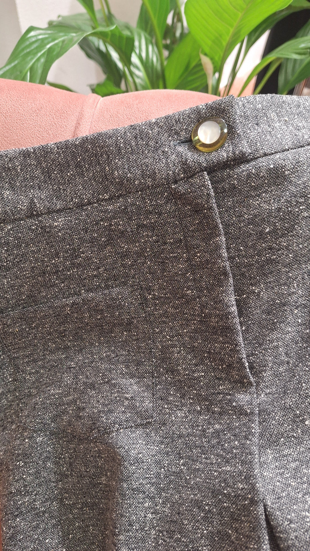 Pantalone palazzo tweed pura lana