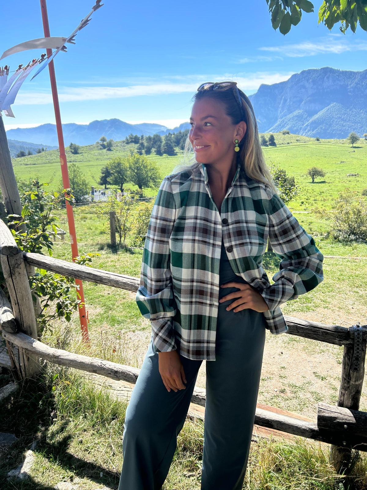 Camicia a quadri in caldo cotone