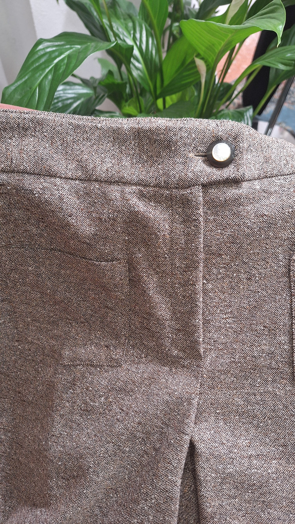 Pantalone palazzo tweed pura lana