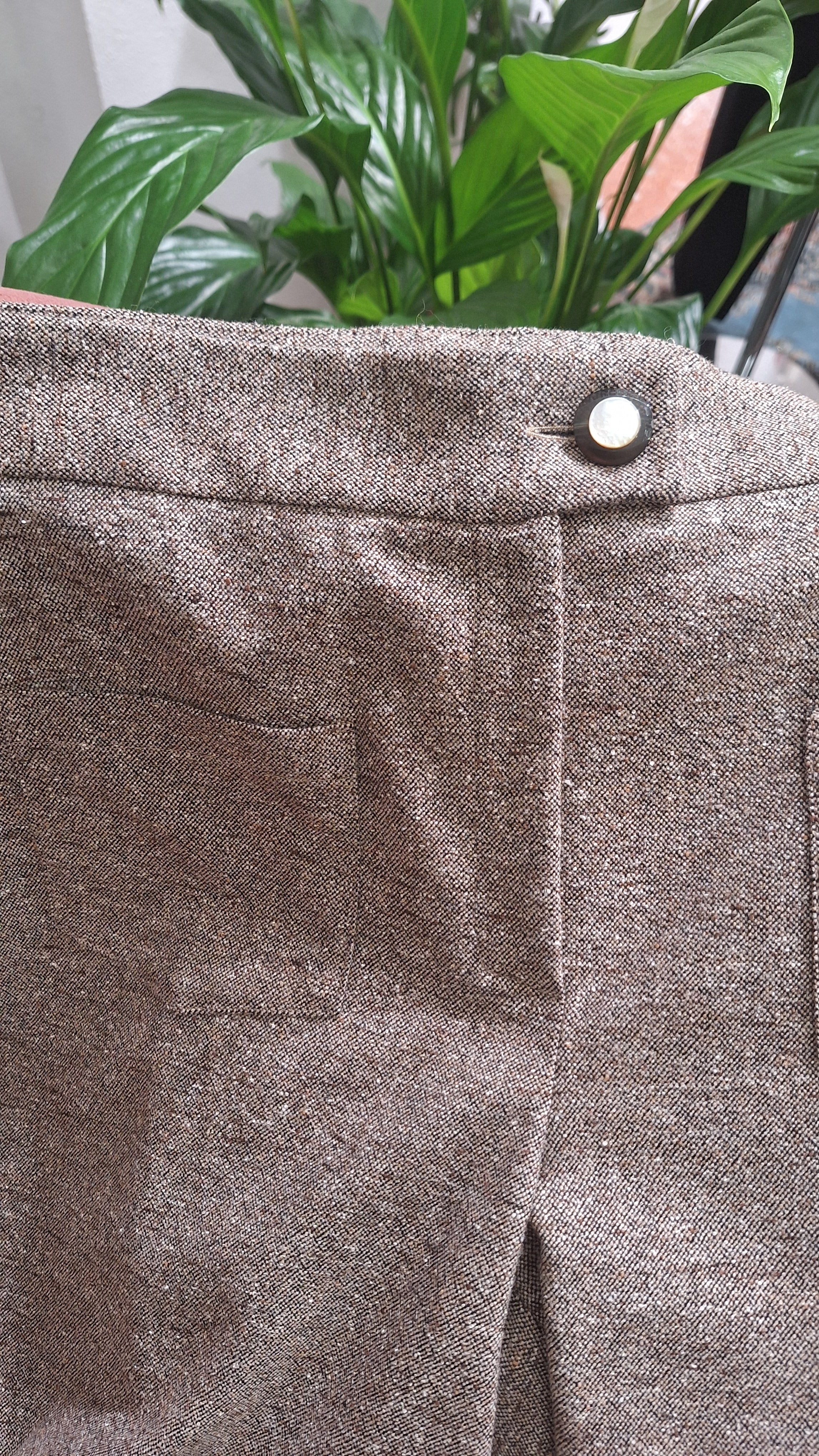 Pantalone palazzo tweed pura lana