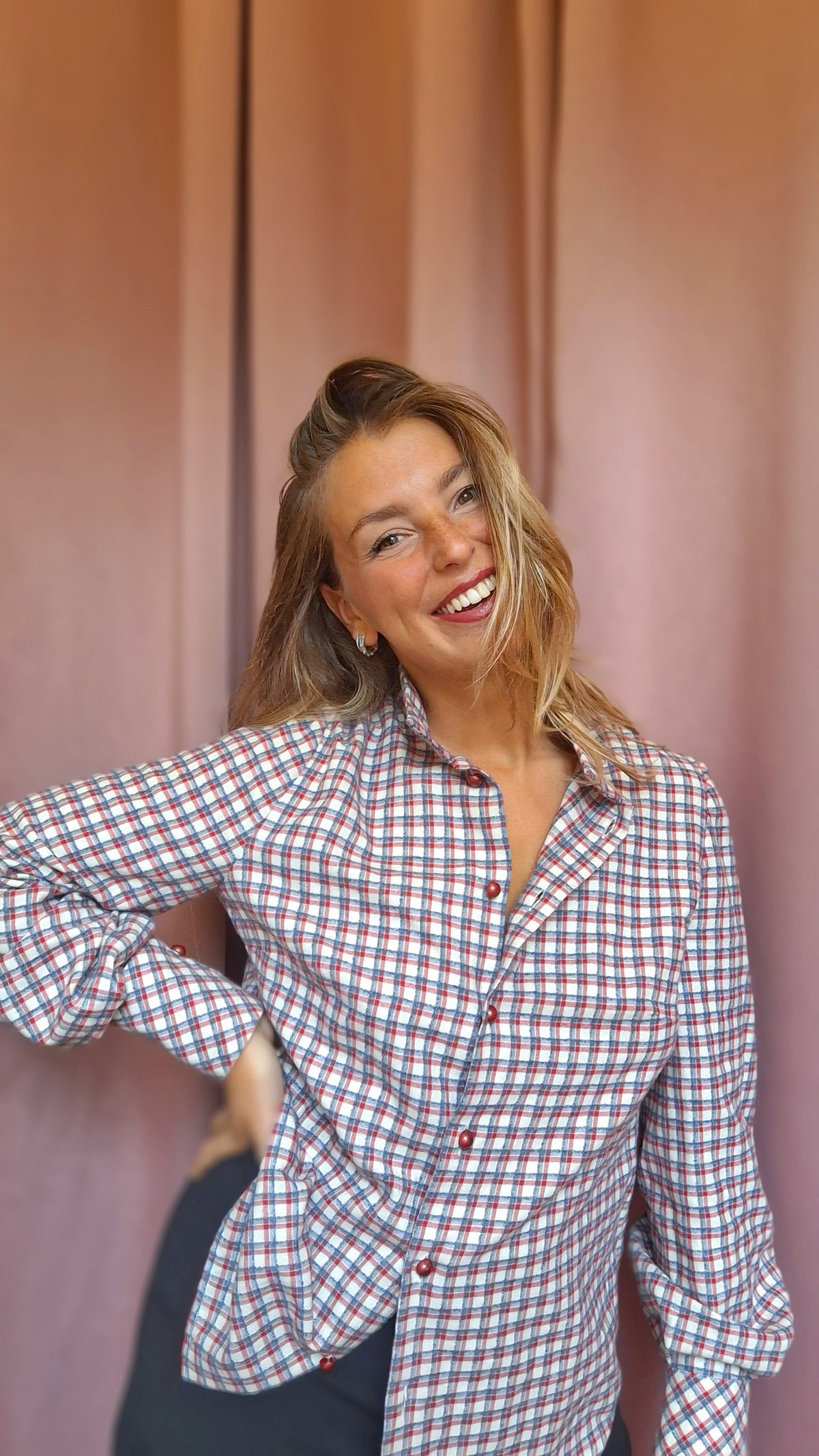 Camicia a quadretti caldo cotone