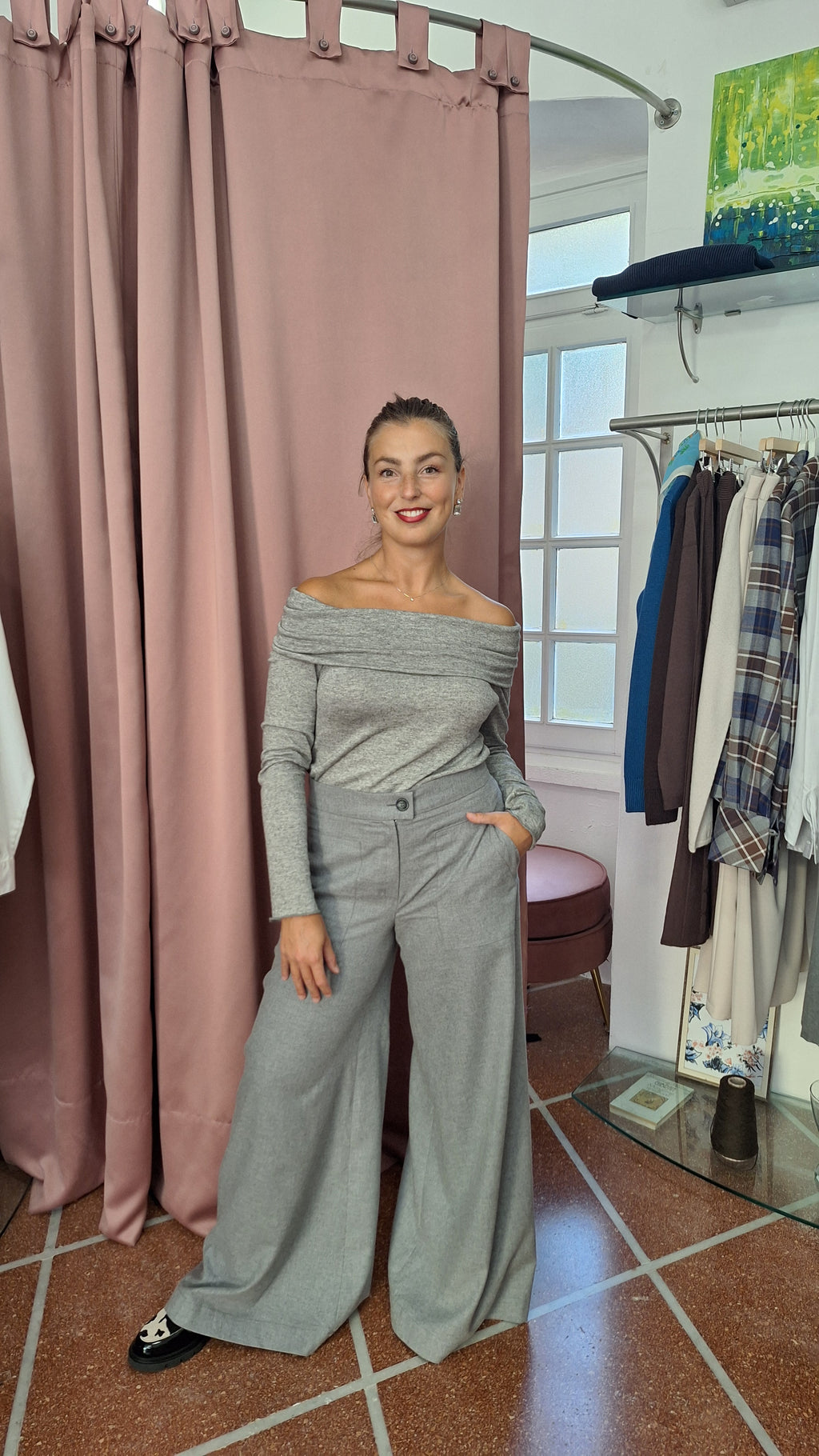 Pantalone ampio caldo cotone