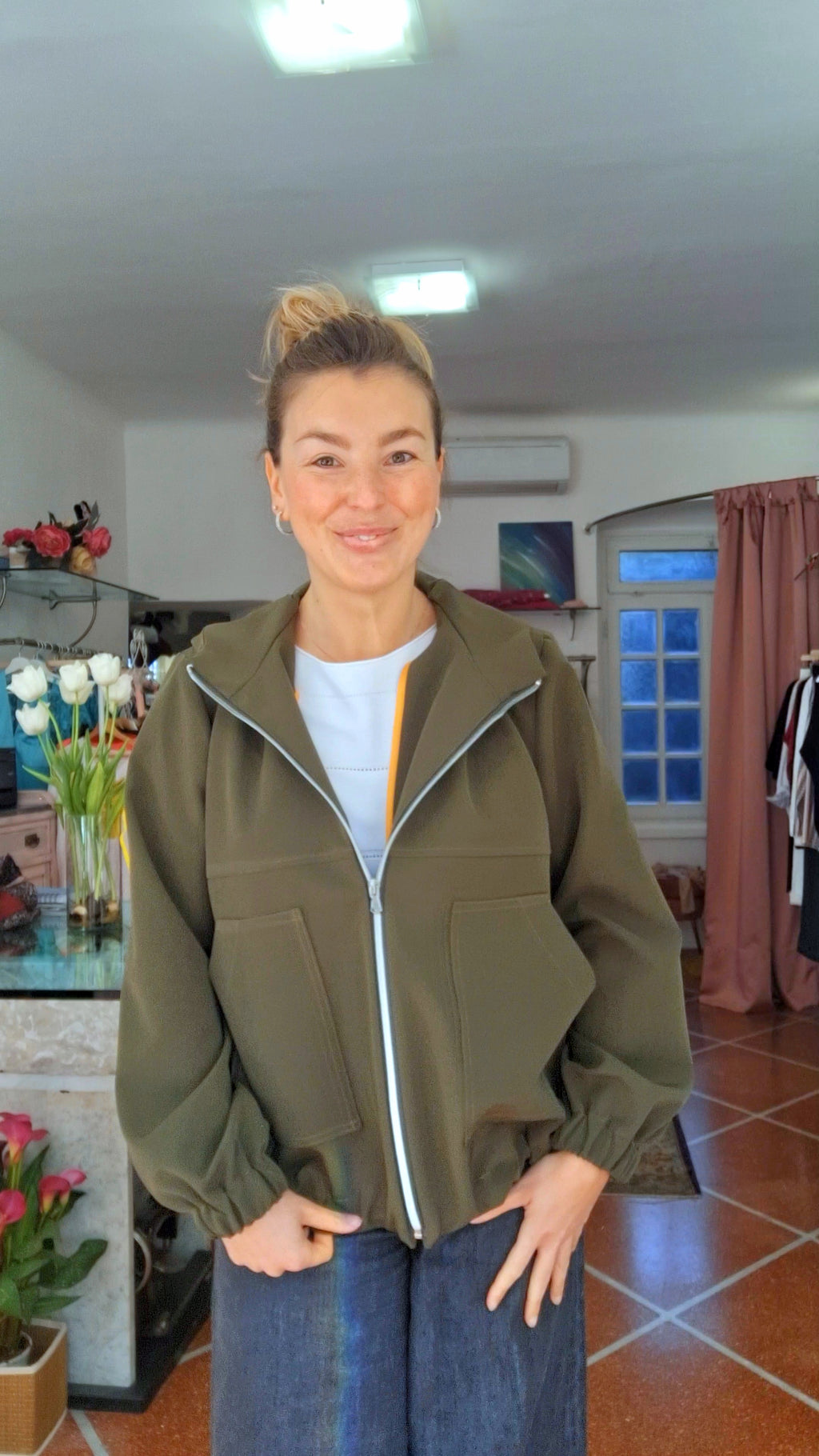 Blouson con cerniera