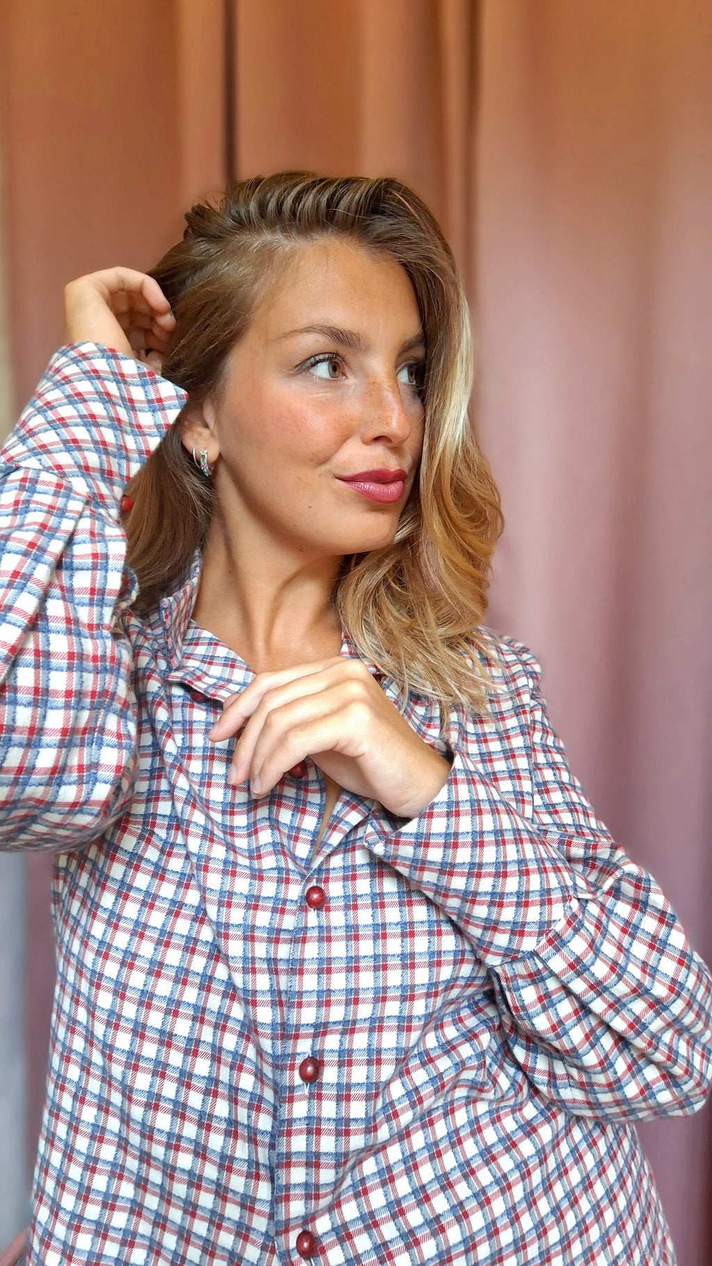 Camicia a quadretti caldo cotone