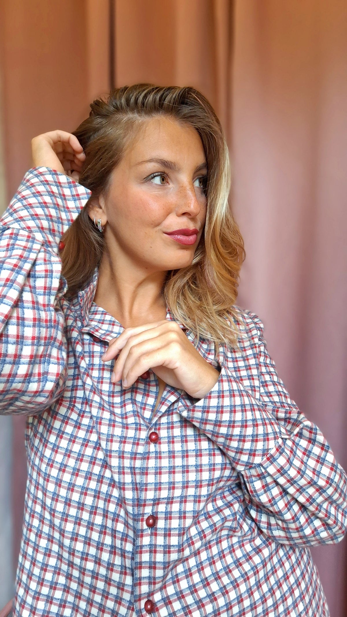 Camicia a quadretti caldo cotone