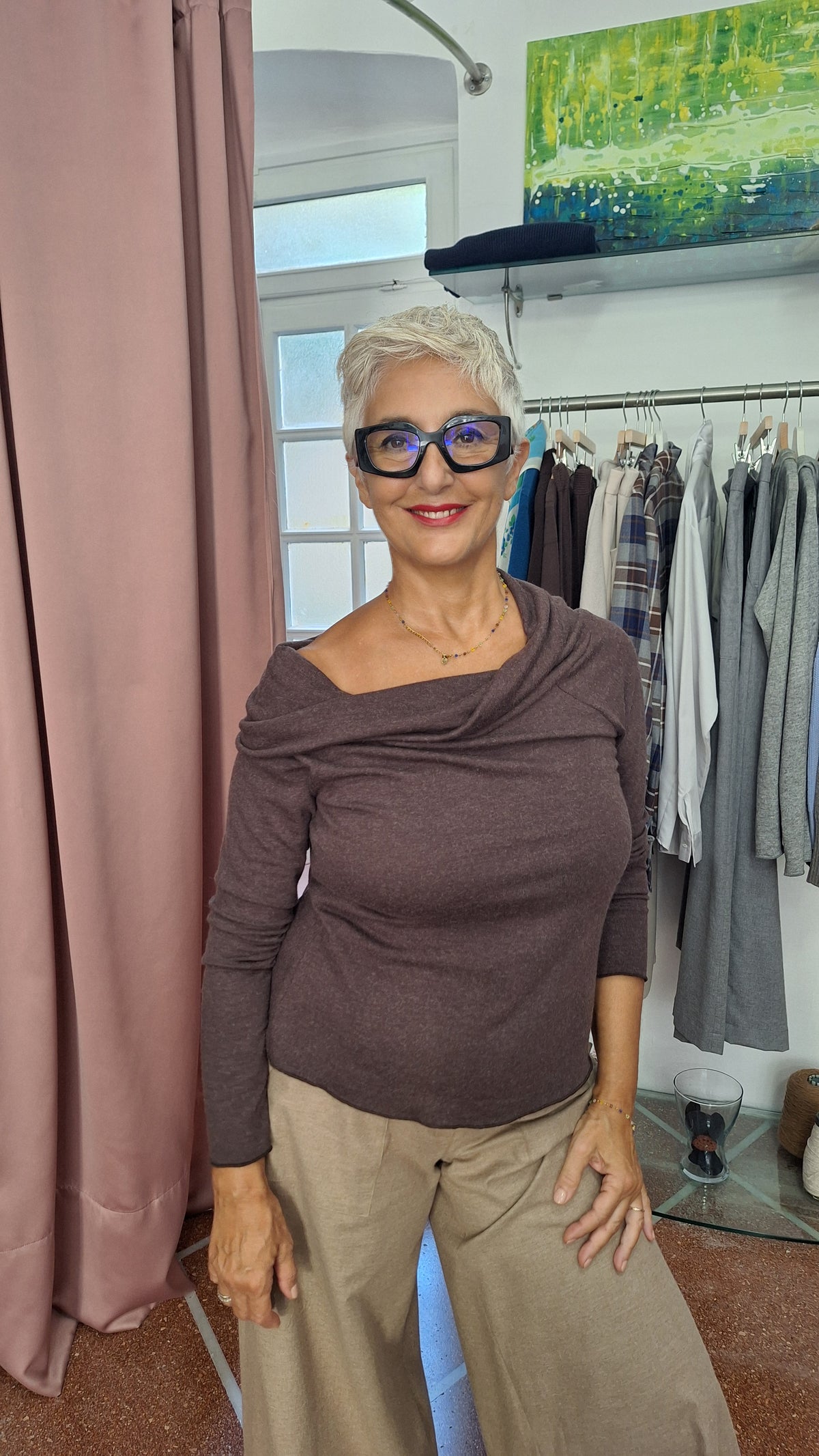 Maglia con collo ad anello