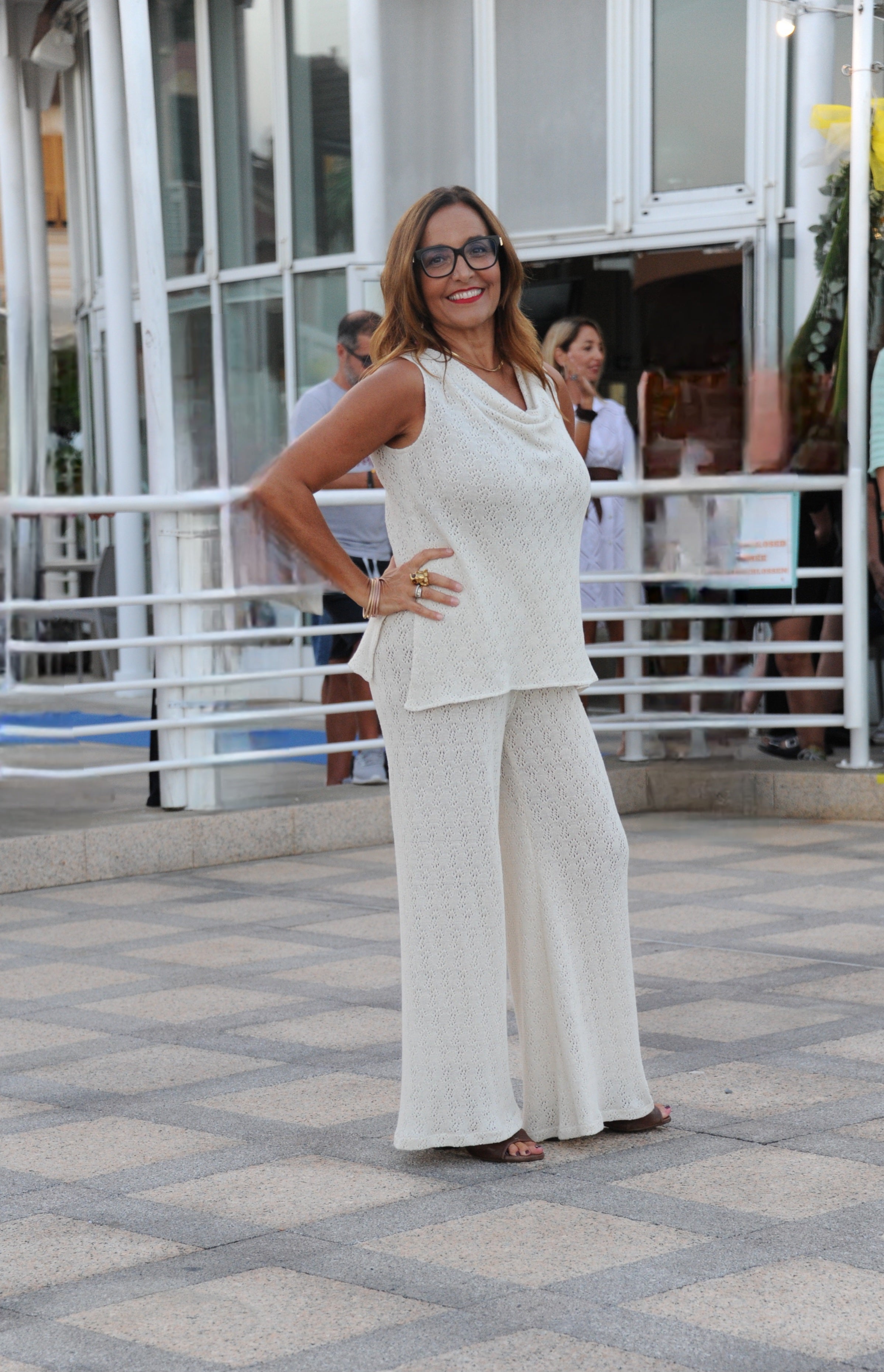 Pantalone in maglia di cotone