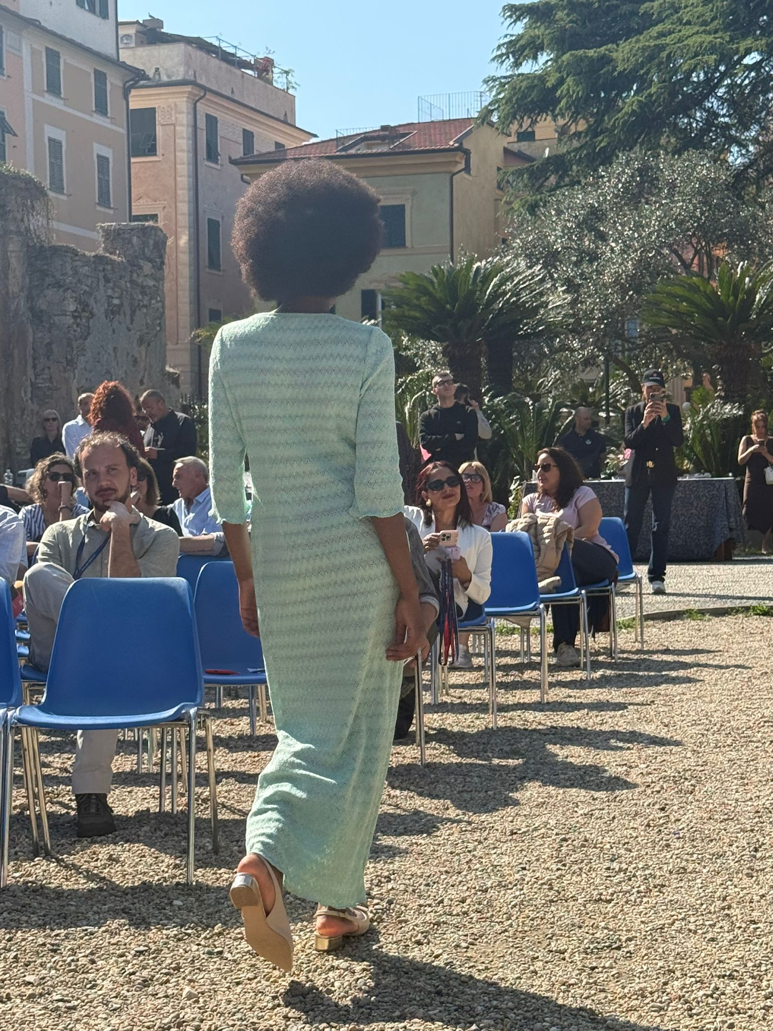 Abito lungo in maglia di cotone