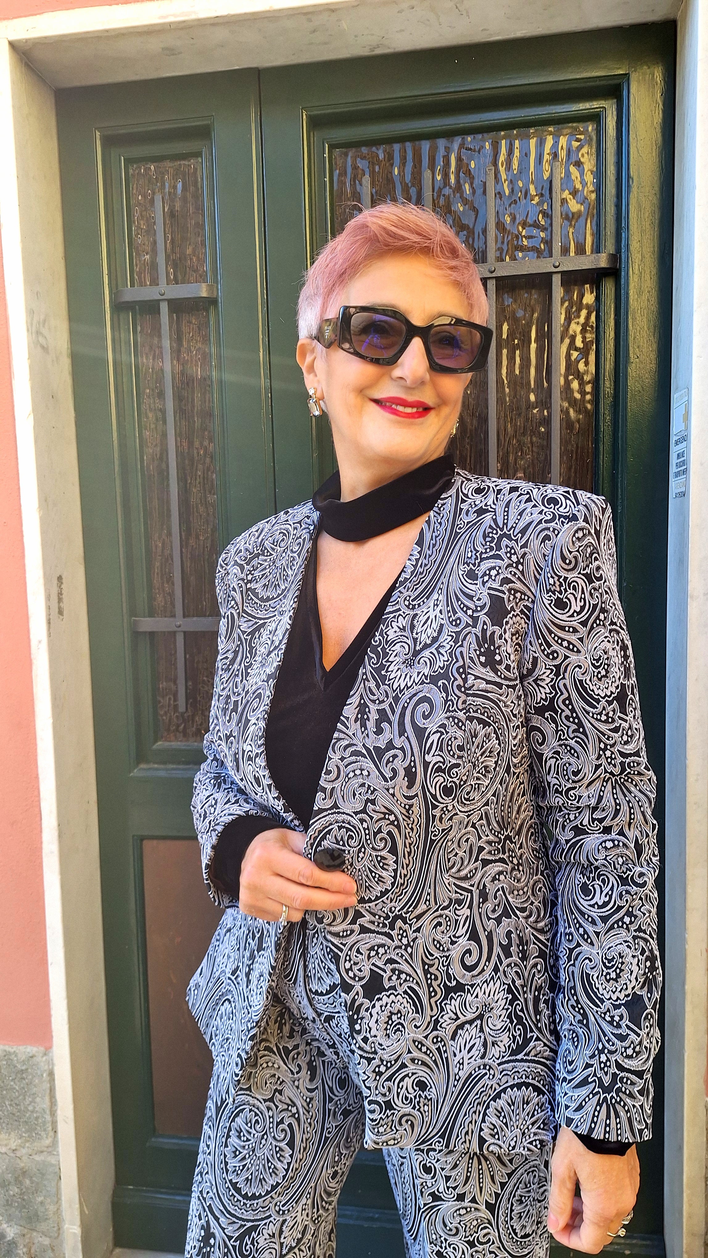 Giacca strutturata in broccato