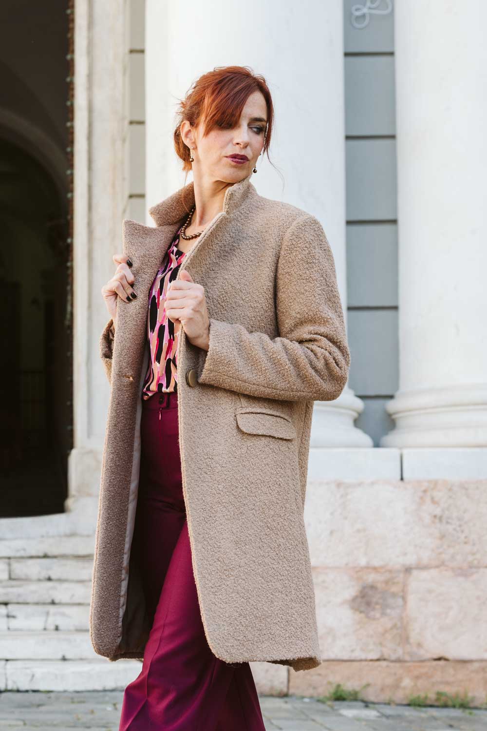 Cappotto pura lana Bouclè
