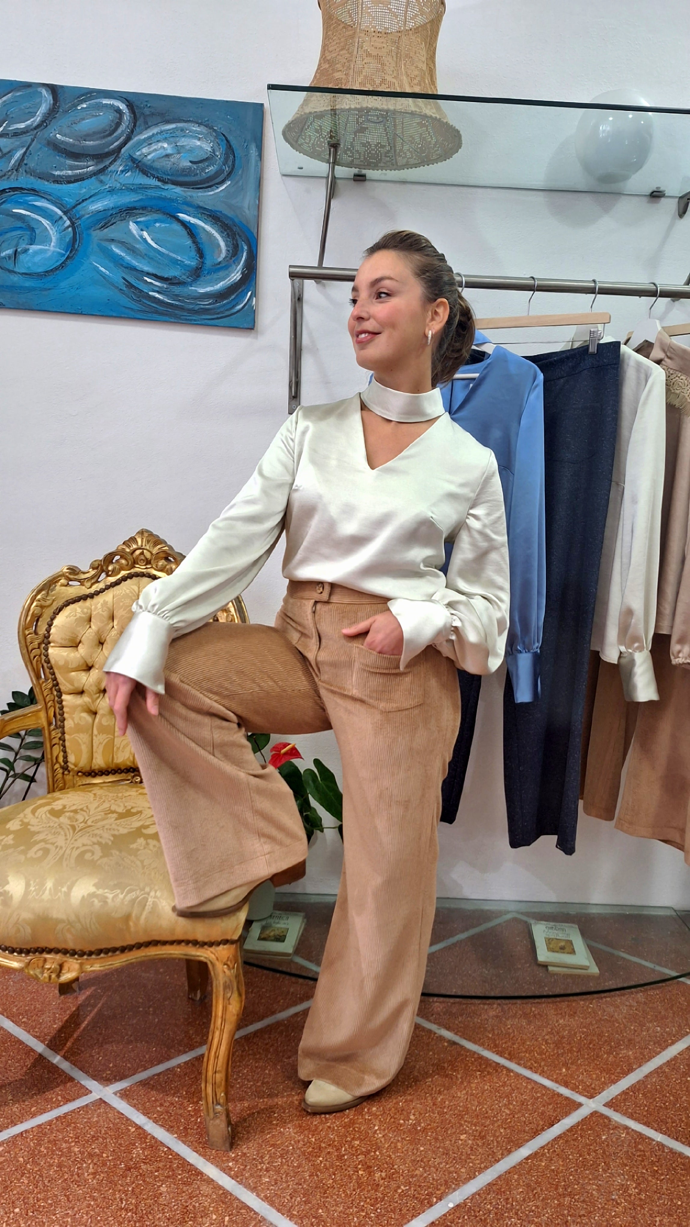 Pantalone velluto a coste 500 righe